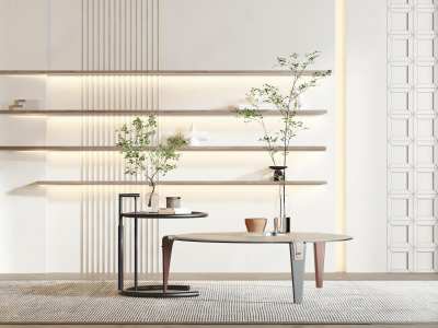 现代边几组合3D模型下载